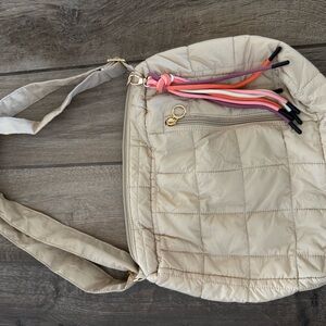 RadRev Cloud Messenger Bag in Cream
